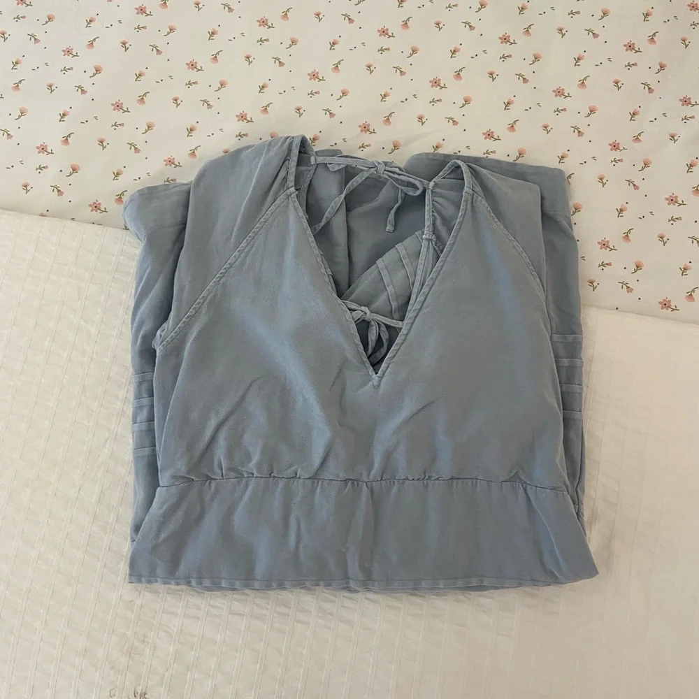 7 for all mankind blue babydoll dress - Picture 3 of 9